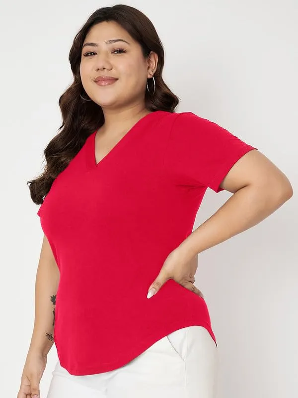 Magenta_Cotton_Blend_Single_Jersey_Tshirts