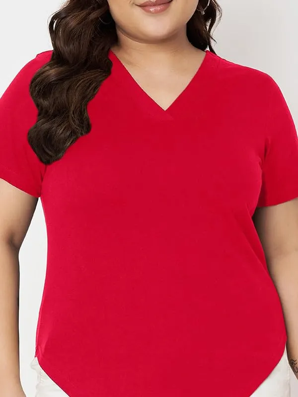 Magenta_Cotton_Blend_Single_Jersey_Tshirts