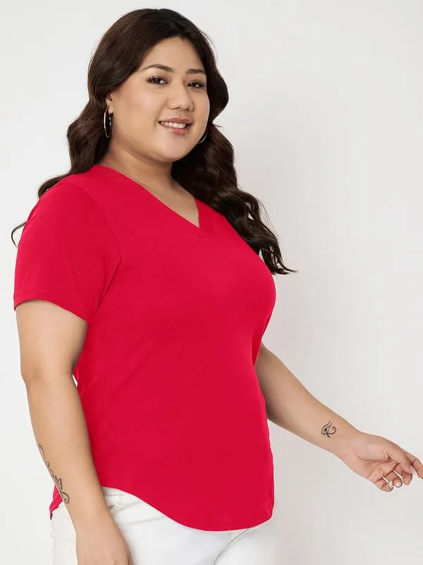 Magenta_Cotton_Blend_Single_Jersey_Tshirts