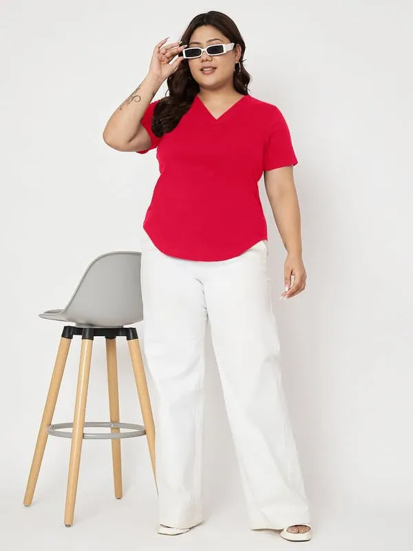 Magenta_Cotton_Blend_Single_Jersey_Tshirts