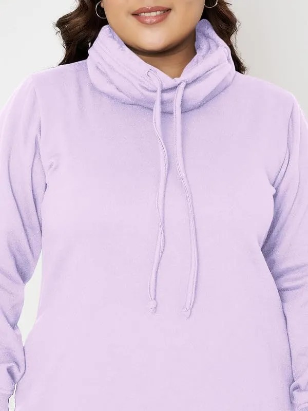 Plus_Size_Hooded_Cowl_Neck_Cuffed_Sleeves_Jumper_Dress