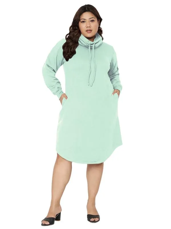 Plus_Size_Hooded_Cowl_Neck_Cuffed_Sleeves_Jumper_Dress