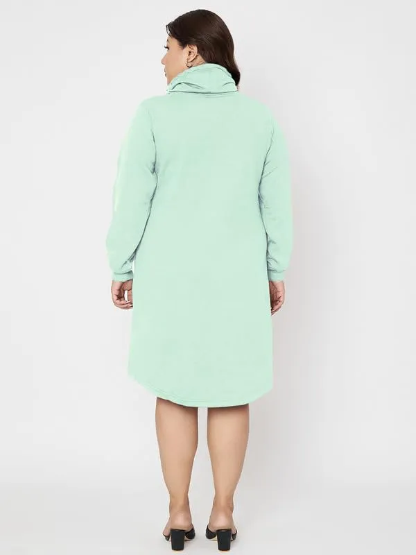 Plus_Size_Hooded_Cowl_Neck_Cuffed_Sleeves_Jumper_Dress
