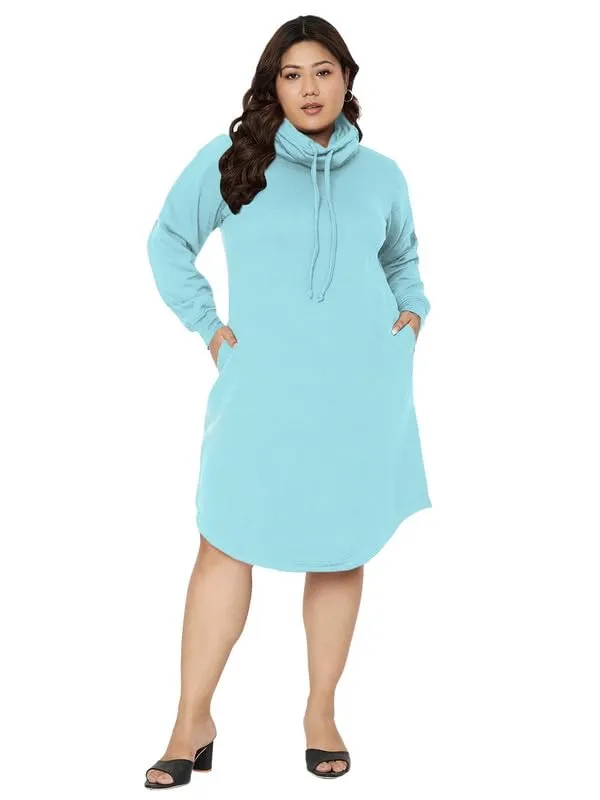 Plus_Size_Hooded_Cowl_Neck_Cuffed_Sleeves_Jumper_Dress