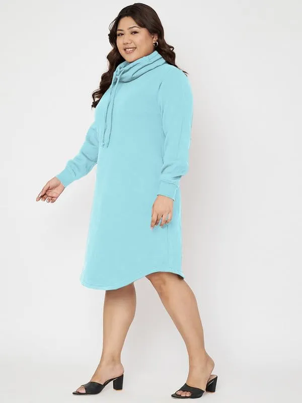 Plus_Size_Hooded_Cowl_Neck_Cuffed_Sleeves_Jumper_Dress