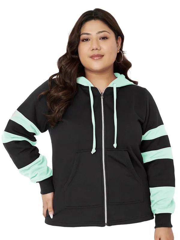 Teal_Blue_&_Burgundy_Striped_Fleece_Hooded_Sweat-shirt