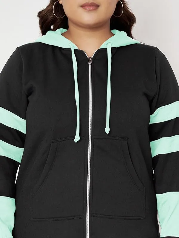 Teal_Blue_&_Burgundy_Striped_Fleece_Hooded_Sweat-shirt