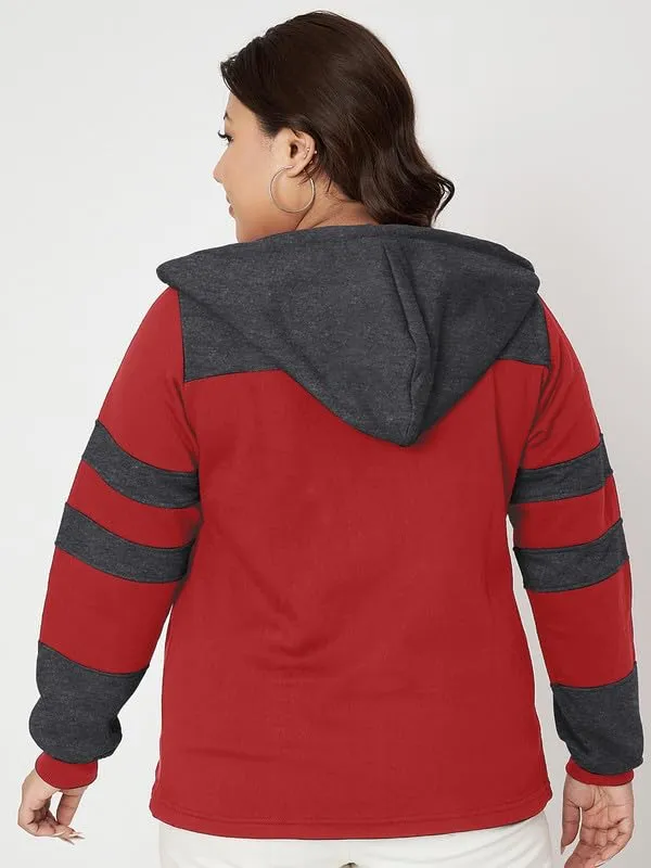 Teal_Blue_&_Burgundy_Striped_Fleece_Hooded_Sweat-shirt