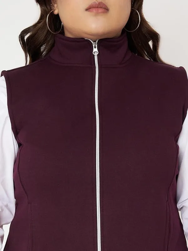 Plum_Cotton_Blend_Fleece_Jackets_For_Women