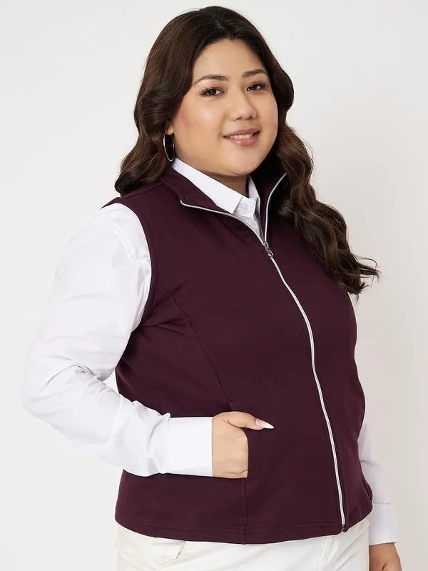 Plum_Cotton_Blend_Fleece_Jackets_For_Women
