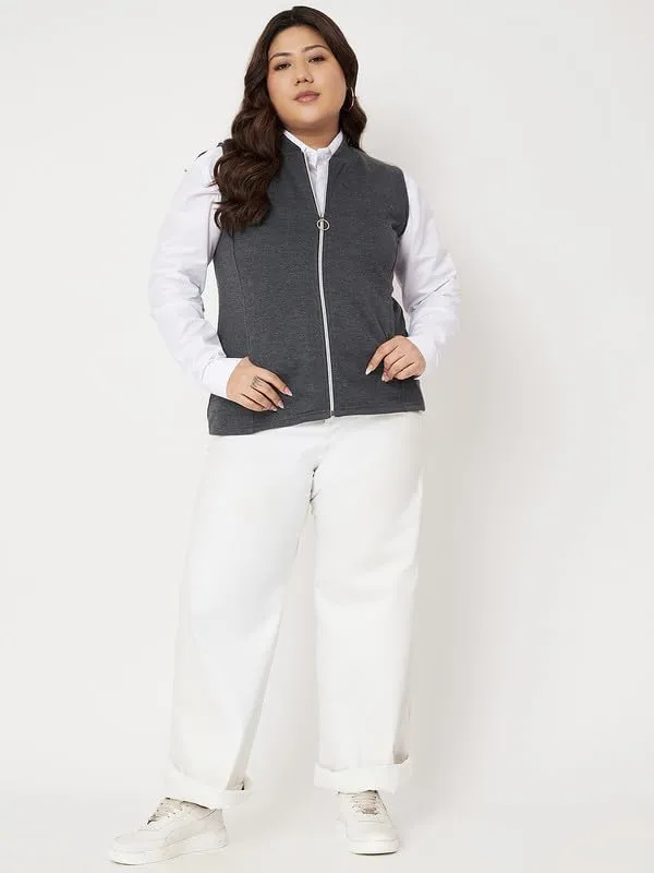 Charcoal_Cotton_Blend_Fleece_Jackets_For_Women