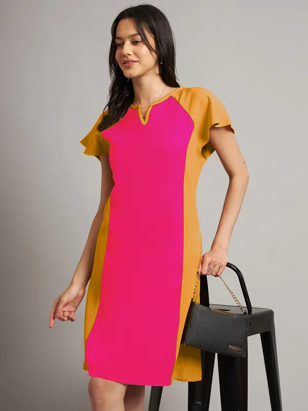 BRINNS_Women_Pure_Cotton_Colourblocked_Sheath_Dress