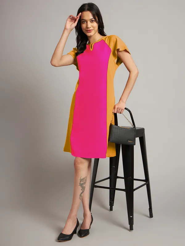 BRINNS_Women_Pure_Cotton_Colourblocked_Sheath_Dress