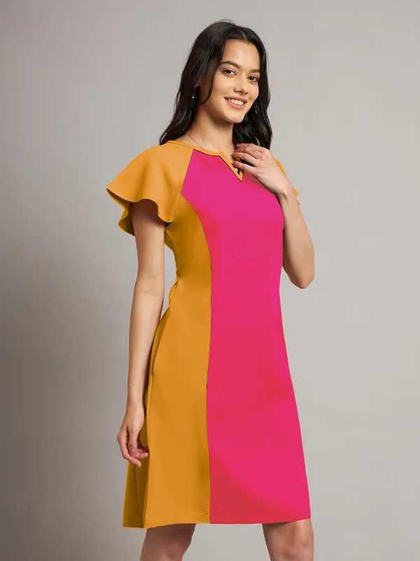 BRINNS_Women_Pure_Cotton_Colourblocked_Sheath_Dress