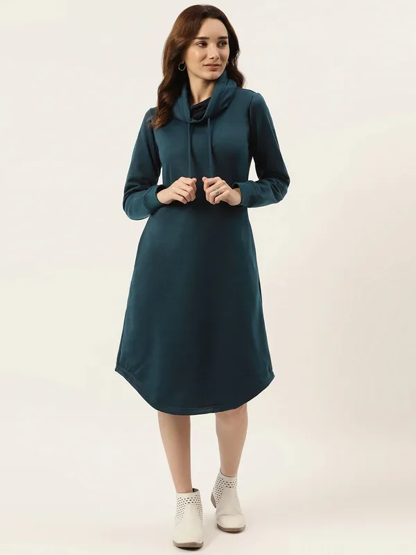 BRINNS_Plus_Size_Hooded_Cowl_Neck_Cuffed_Sleeves_Jumper_Dress