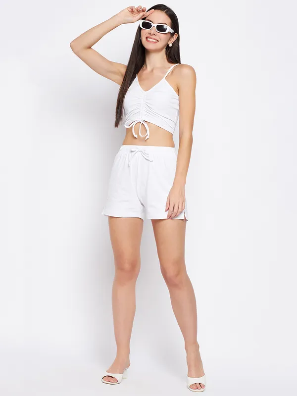 White_Cotton_Lycra_Tops