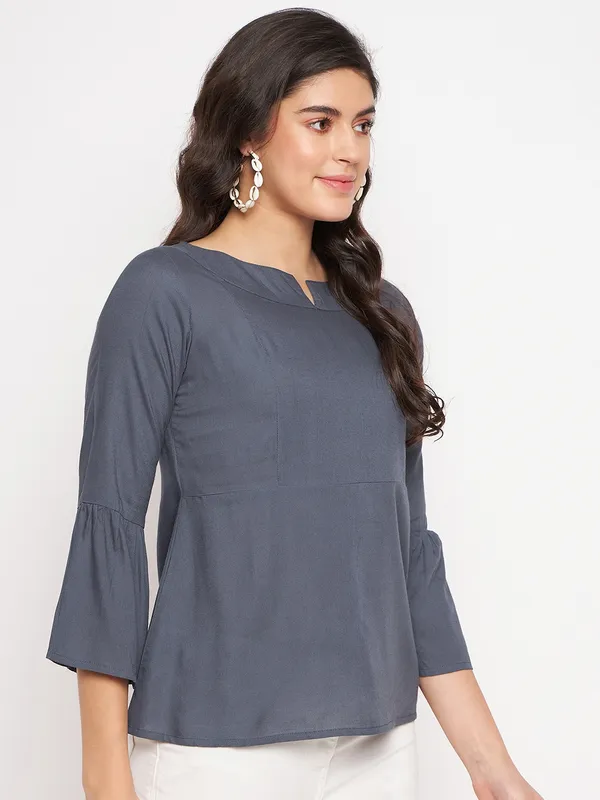 Grey_Rayon_Solid_Tops