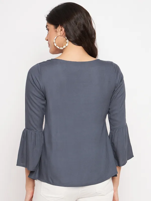 Grey_Rayon_Solid_Tops