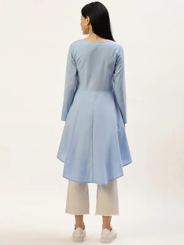 Skyblue_Cotton_Poplin_Tops_For_Women