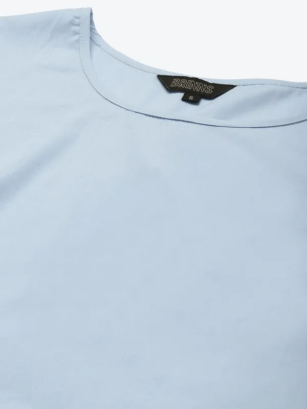Skyblue_Cotton_Poplin_Tops_For_Women