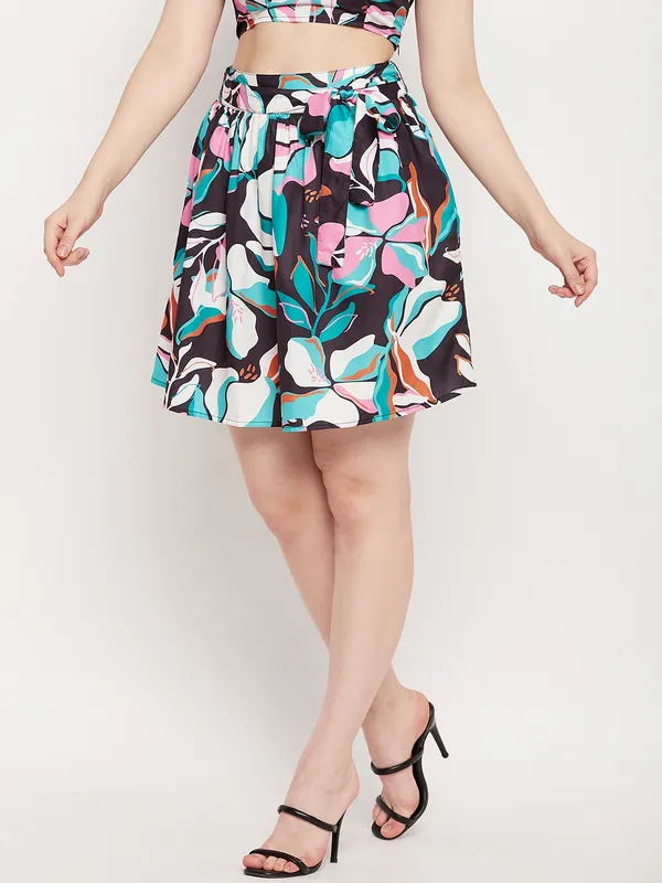 Multi_Print_Polyester_Print_Skirts_For_Women
