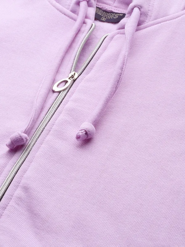 BRINNS_Women_Pink_Solid_Hooded_Sweatshirt