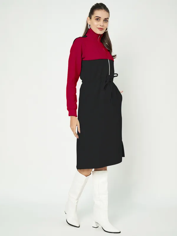 BRINNS_Women_Colourblocked_A-Line_Dress