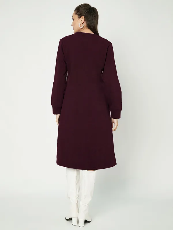 A-Line_Mandarin_Collar_Midi_Dress