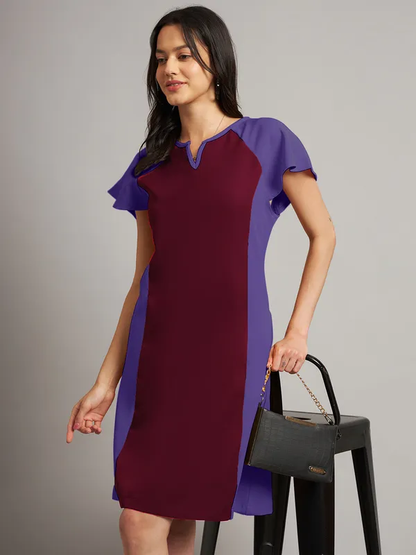 BRINNS_Women_Pure_Cotton_Colourblocked_Sheath_Dress