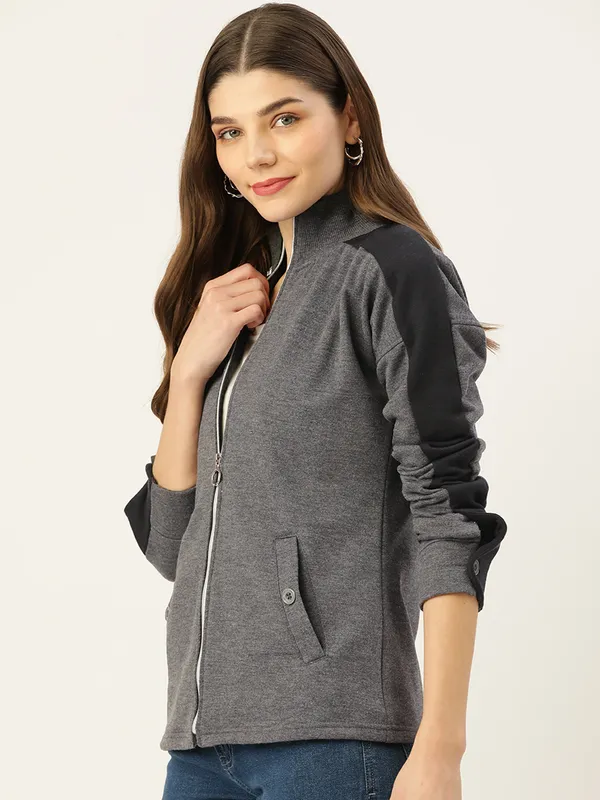 BRINNS_Women_Maroon_Solid_Sweatshirt