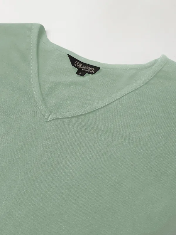 BRINNS_Women_Solid_V-Neck_Cotton_T-shirt