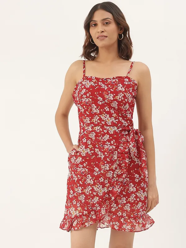 Maroonflr_Georgette_Dresses_For_Women