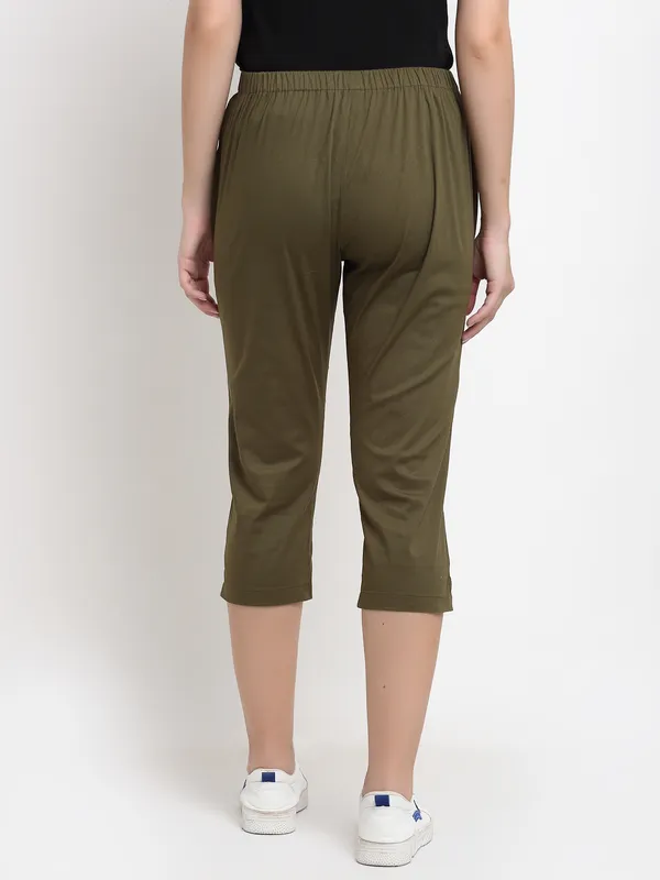 Olive_COTTON_Poplin_Lycra_Capris