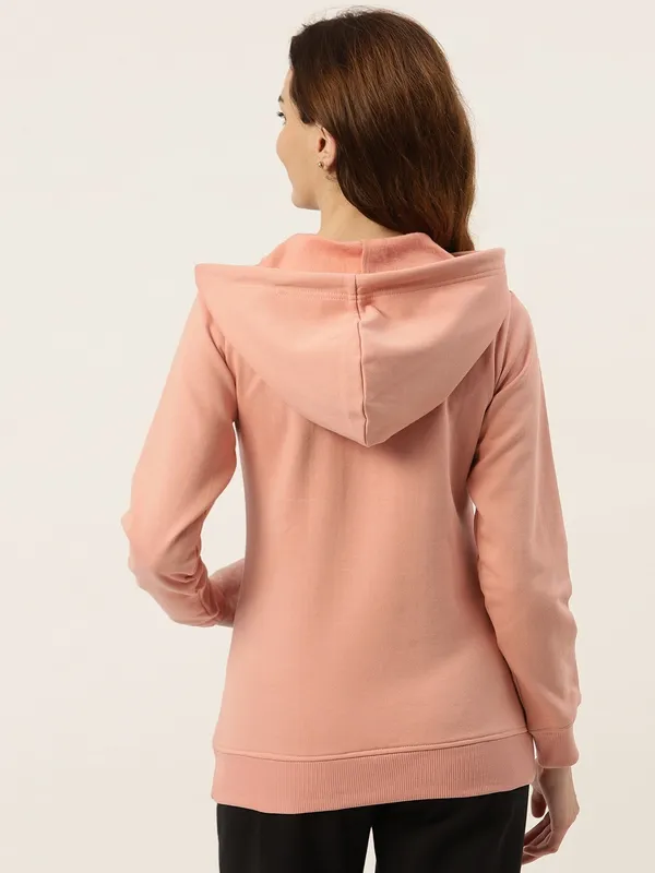 BRINNS_Women_Peach-Coloured_Hooded_Sweatshirt