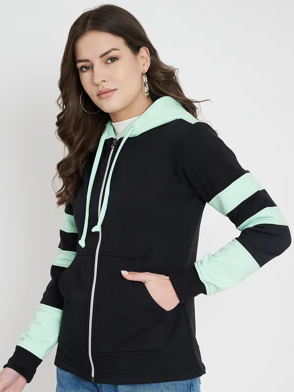 Teal_Blue_&_Burgundy_Striped_Fleece_Hooded_Sweat-shirt