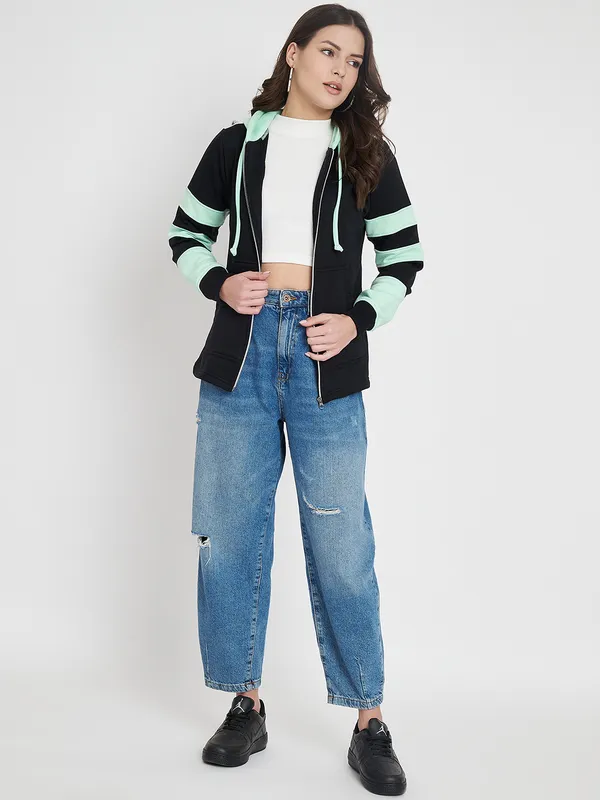 Teal_Blue_&_Burgundy_Striped_Fleece_Hooded_Sweat-shirt