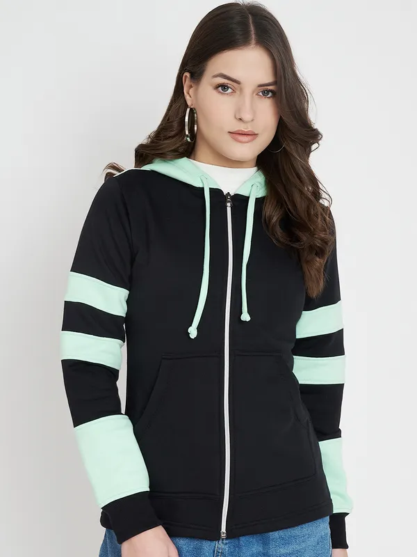 Teal_Blue_&_Burgundy_Striped_Fleece_Hooded_Sweat-shirt