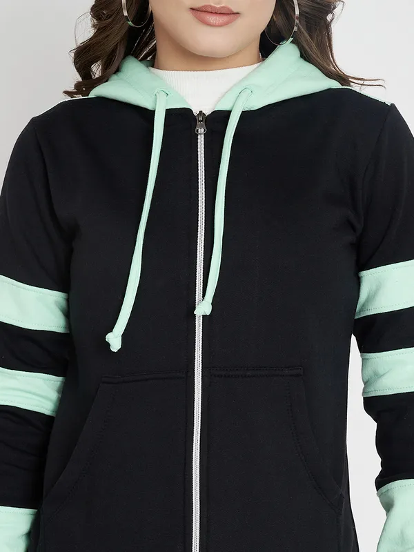 Teal_Blue_&_Burgundy_Striped_Fleece_Hooded_Sweat-shirt