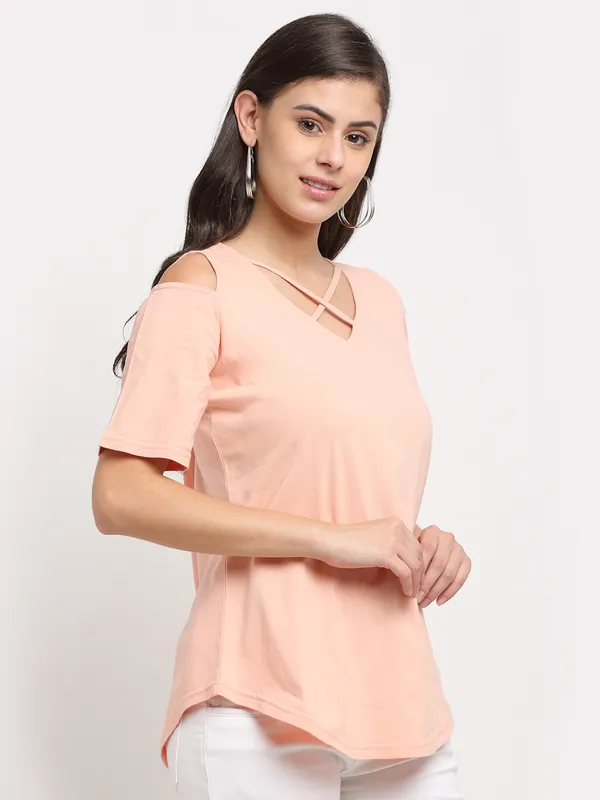 Peach_Cotton_Blend_Single_Jersey_Tops