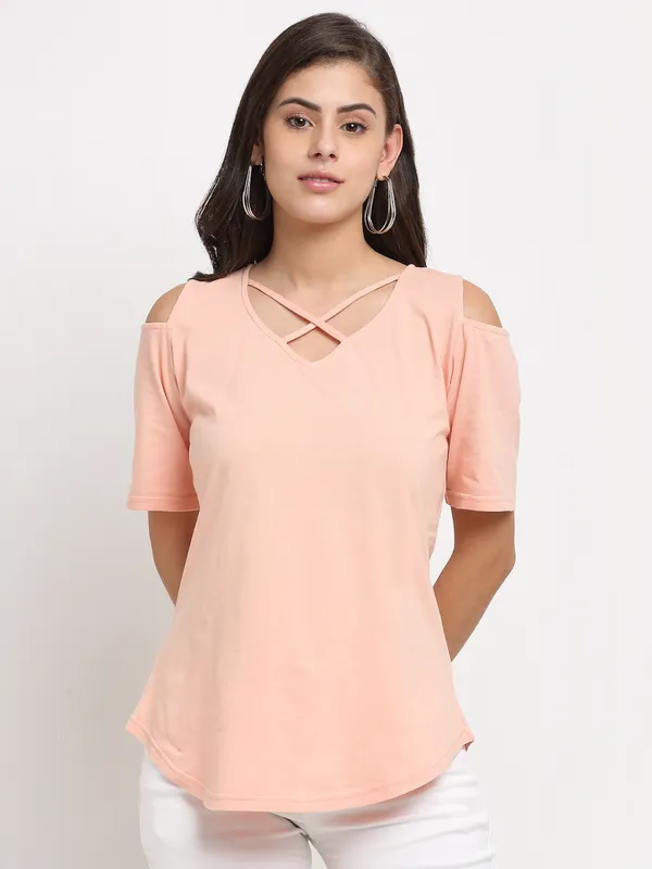 Peach_Cotton_Blend_Single_Jersey_Tops