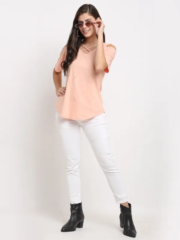 Peach_Cotton_Blend_Single_Jersey_Tops