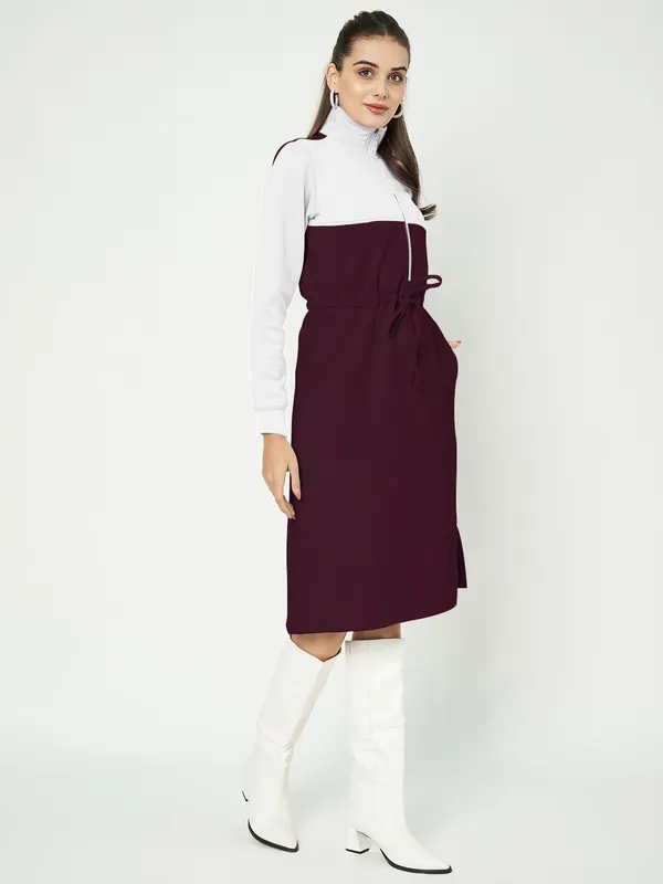BRINNS_Women_Colourblocked_A-Line_Dress