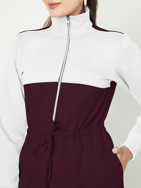 BRINNS_Women_Colourblocked_A-Line_Dress