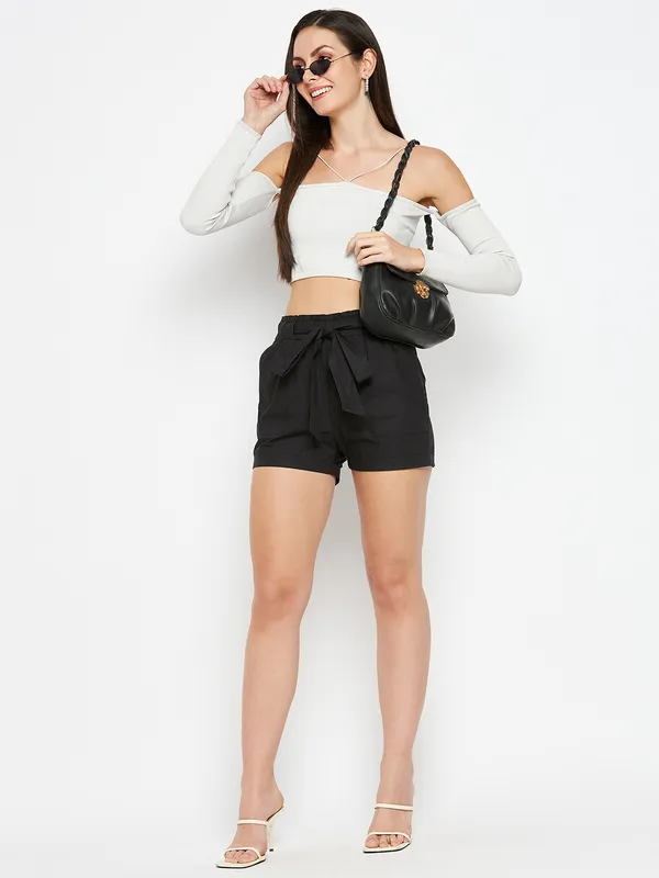 BRINNS_Women_Mid-Rise_Pure_Cotton_Shorts