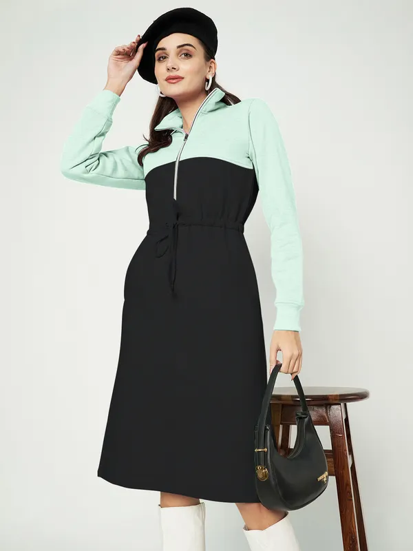 BRINNS_Women_Colourblocked_A-Line_Dress