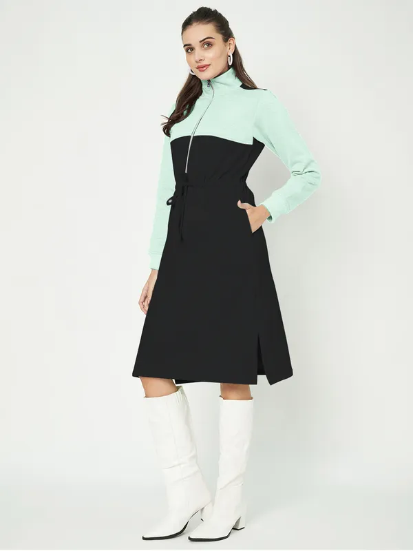 BRINNS_Women_Colourblocked_A-Line_Dress