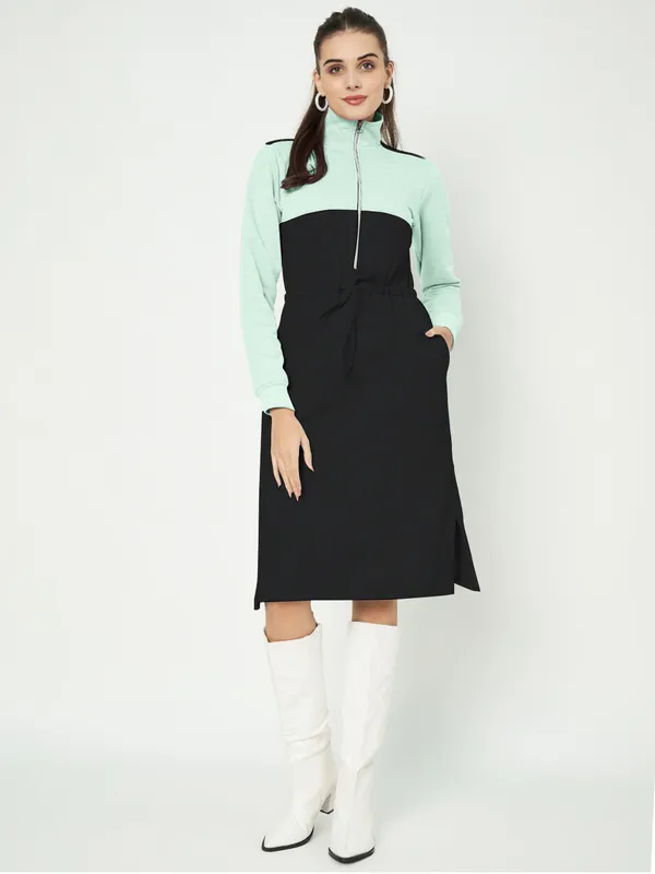 BRINNS_Women_Colourblocked_A-Line_Dress