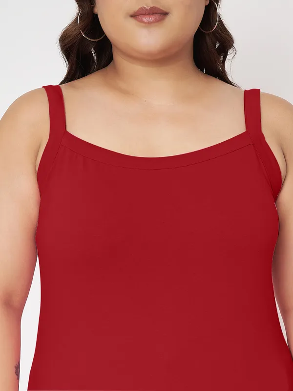 Maroon_Cotton_Lycra_Camisoles