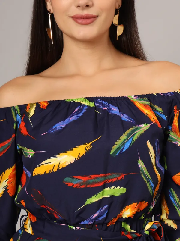 Multi_Print_Polyester_Print_Dresses