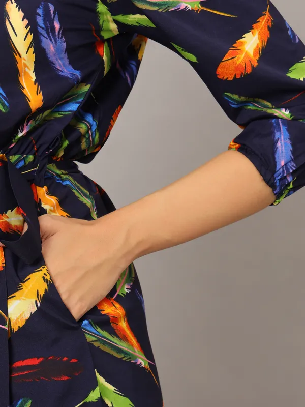 Multi_Print_Polyester_Print_Dresses